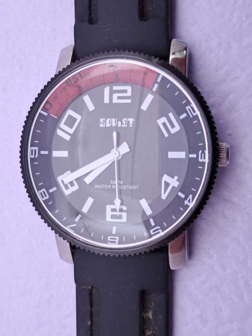 Soviet STMX00028-01 -5 ATM quartz watch with Silicon strap -Working-Unused