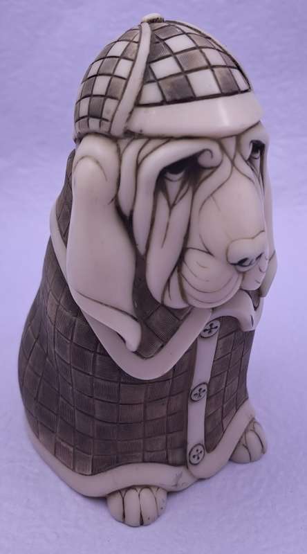 Collectable John Biccard collection The Baron Whimsical Figurine (Crushed Marble) Heavy