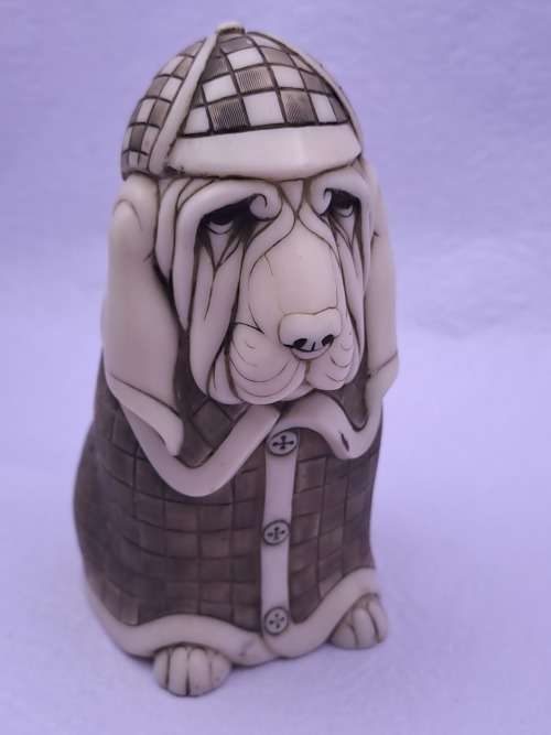 Collectable John Biccard collection The Baron Whimsical Figurine (Crushed Marble) Heavy