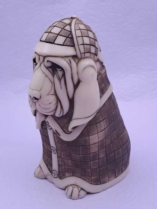 Collectable John Biccard collection The Baron Whimsical Figurine (Crushed Marble) Heavy