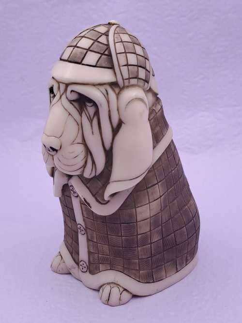 Collectable John Biccard collection The Baron Whimsical Figurine (Crushed Marble) Heavy