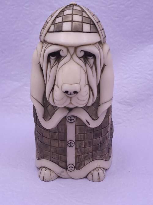 Collectable John Biccard collection The Baron Whimsical Figurine (Crushed Marble) Heavy