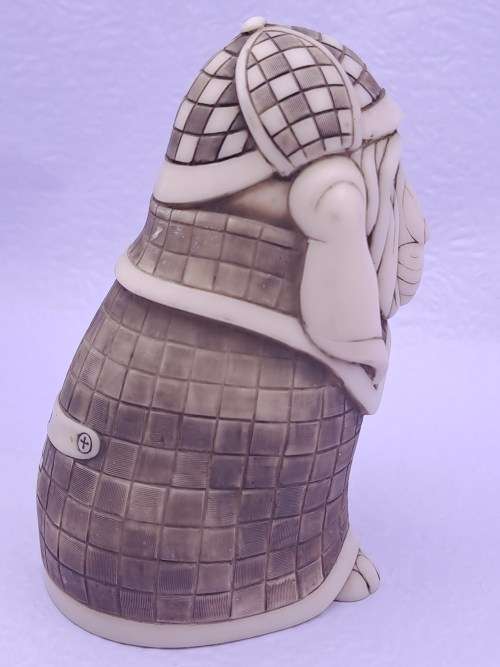 Collectable John Biccard collection The Baron Whimsical Figurine (Crushed Marble) Heavy