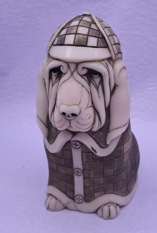 Collectable John Biccard collection The Baron Whimsical Figurine (Crushed Marble) Heavy