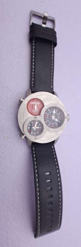 Large Face- Levi`s California watch -Japan movements working with 3 new batteries -Unused