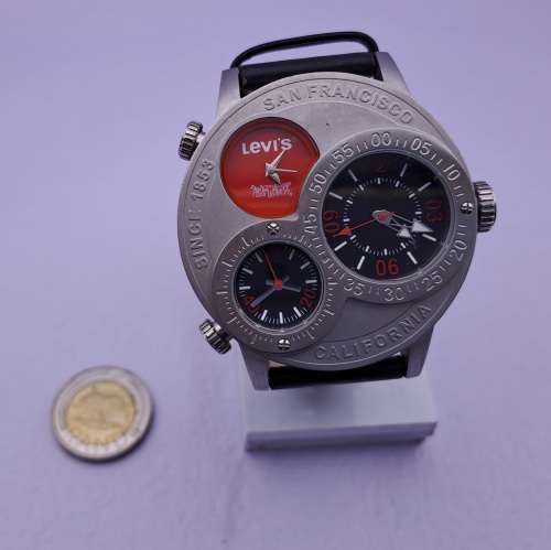 Large Face- Levi`s California watch -Japan movements working with 3 new batteries -Unused
