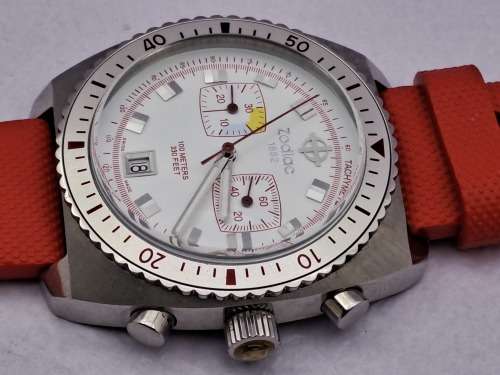 Swiss Made Zodiac 1882 Seadragon Tachymeter Quartz Men`s Watch-as New -Unused