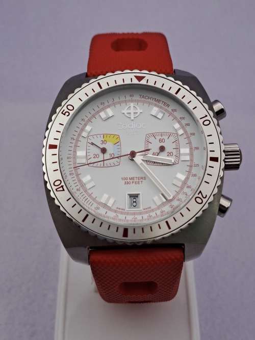 Swiss Made Zodiac 1882 Seadragon Tachymeter Quartz Men`s Watch-as New -Unused
