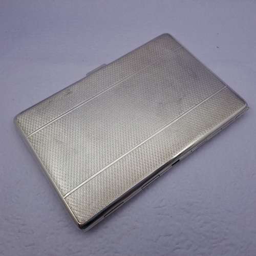 Vintage 1950`s Silver Plated Cigarette Case from Yeoville Boys school -engraved