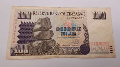 1995 Zimbabwe 100 Dollars