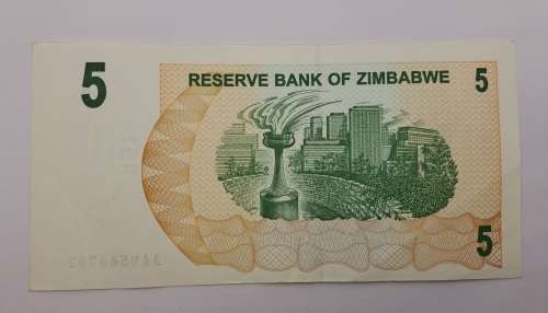 2006  Zimbabwe 5 Dollars Bearer Cheque