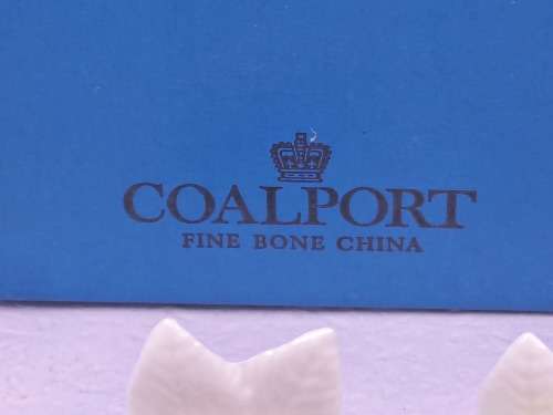 Vintage Coalport  Bone china Flower Name Place Settings Or Menu Holders in Box