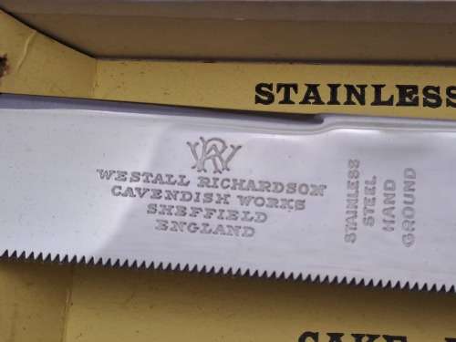 Vintage Cake Knife by Westall Richardson Cavendish works Sheffield England -In Box