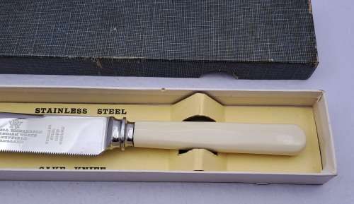Vintage Cake Knife by Westall Richardson Cavendish works Sheffield England -In Box