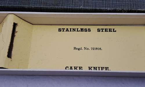 Vintage Cake Knife by Westall Richardson Cavendish works Sheffield England -In Box