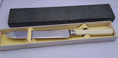 Vintage Cake Knife by Westall Richardson Cavendish works Sheffield England -In Box