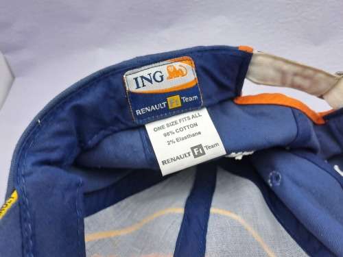 Original ING Renault  F1 Baseball Cap signed by Nelson Piquet