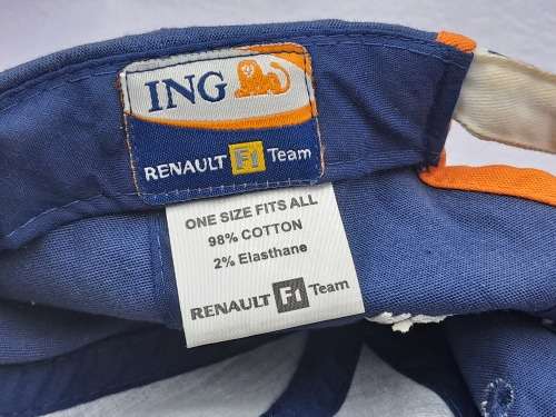 Original ING Renault  F1 Baseball Cap signed by Nelson Piquet