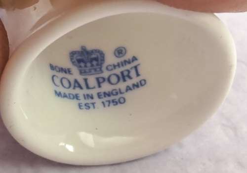 6 Vintage Coalport Floral Bone China Thimbles -England