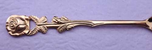 Vintage 2 EETRITE BRABER Gold Plated tea spoons in Box 10cm