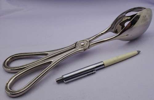 Large Vintage Silver Plated Salad Serving Tong 15cm