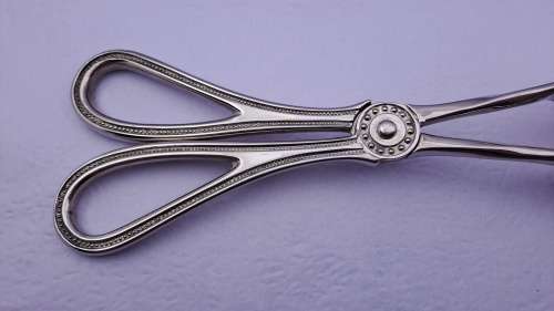 Large Vintage Silver Plated Salad Serving Tong 15cm