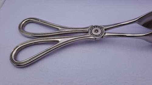 Large Vintage Silver Plated Salad Serving Tong 15cm