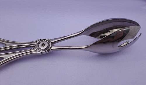Large Vintage Silver Plated Salad Serving Tong 15cm