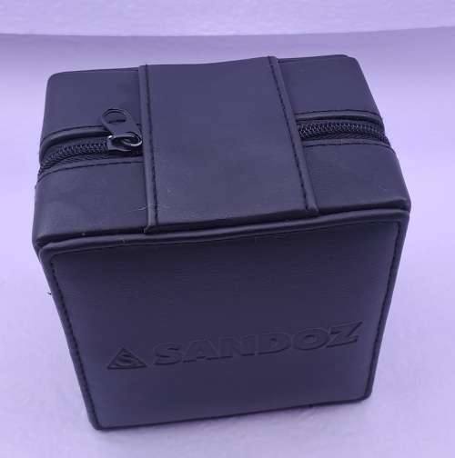 Vintage Sandoz 3 atm Quartz watch with Leather strap ..working (new Battery) original leather box