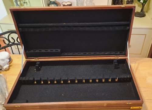 Vintage unused 112pc EM-ESS Silver Plated Cutlery set (very High Quality) in wooden box 12 of each