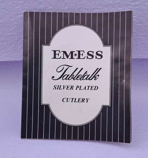 Vintage unused 112pc EM-ESS Silver Plated Cutlery set (very High Quality) in wooden box 12 of each