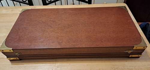 Vintage unused 112pc EM-ESS Silver Plated Cutlery set (very High Quality) in wooden box 12 of each