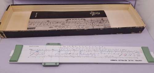 Rare Vintage FOXBORO Flow and Valve Rule in Leather Case -Boxed with Instruction book