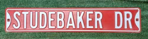 Large Original Collectors metal `STUDEBAKER DR` Road Sign (ideal for Man Cave) 81x15cm