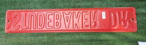 Large Original Collectors metal `STUDEBAKER DR` Road Sign (ideal for Man Cave) 81x15cm