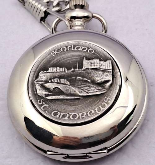 Quartz Pocket watch  on chain working-Japan Movement
