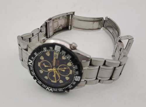 Pre-owned Citizen Promaster WR200 Alarm Chronograph Mens Quartz watch -Working