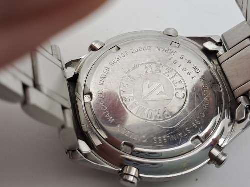Pre-owned Citizen Promaster WR200 Alarm Chronograph Mens Quartz watch -Working