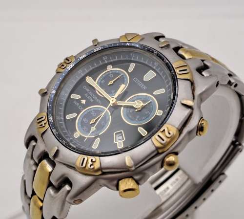 Pre-owned Citizen Promaster WR200 Alarm Chronograph Mens Quartz watch -Working