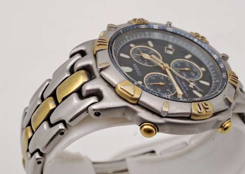 Pre-owned Citizen Promaster WR200 Alarm Chronograph Mens Quartz watch -Working