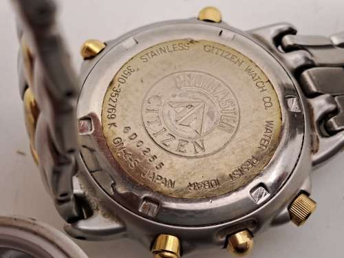 Pre-owned Citizen Promaster WR200 Alarm Chronograph Mens Quartz watch -Working