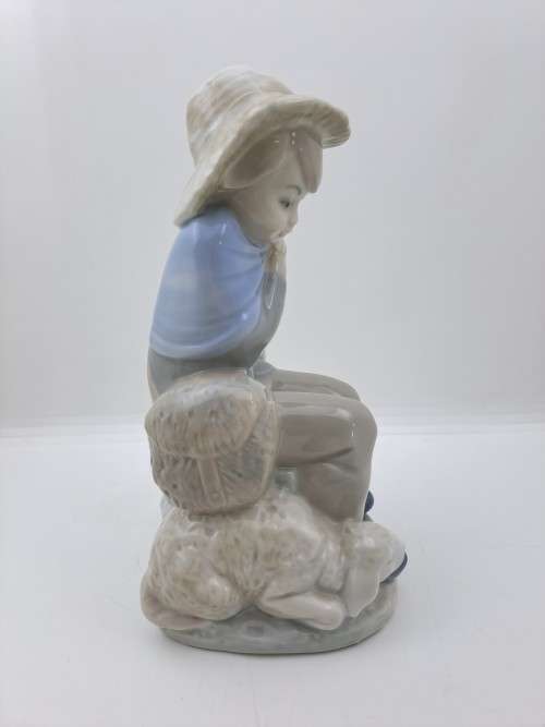 Vintage Little Shepherd figurine made in Spain -could be from the LLadro, NAO or Saphir collection