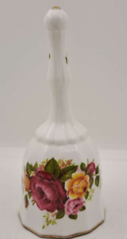 Vintage Fine Bone China COTTAGE ROSE Bell 140x62mm