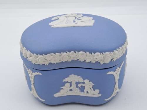 Vintage Wedgwood Jasper Trinket Box 53x82x73mm