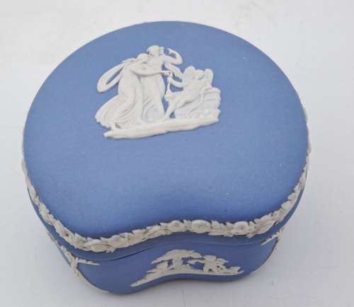 Vintage Wedgwood Jasper Trinket Box 53x82x73mm