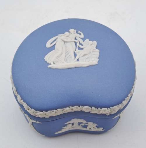Vintage Wedgwood Jasper Trinket Box 53x82x73mm