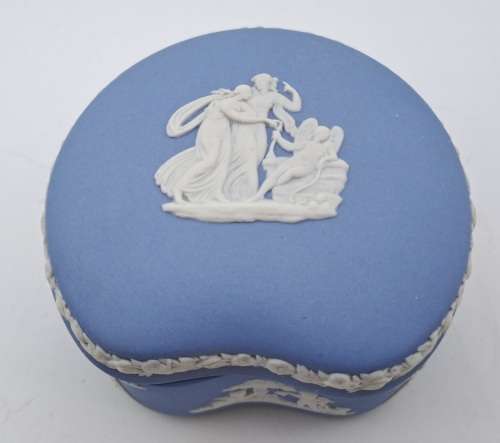 Vintage Wedgwood Jasper Trinket Box 53x82x73mm