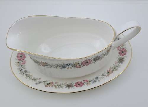 Vintage Paragon BELINDA Stoke-on-Trent Gravy Boat with Saucer-By Appointment to the Queen