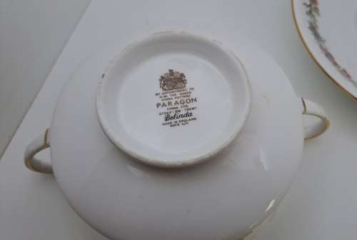 Vintage Paragon BELINDA Stoke-on-Trent Soup Coupe with saucers -By Appointment to the Queen