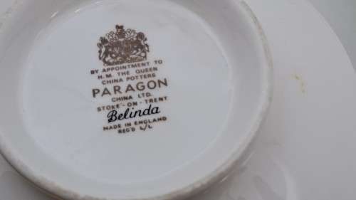 Vintage Paragon BELINDA Stoke-on-Trent Soup Coupe with saucers -By Appointment to the Queen